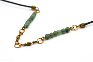 Personnalisation 6 perles Agate verte