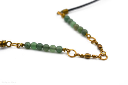 Personnalisation 6 perles Agate verte