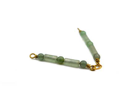 Personnalisation perle tube Agate verte