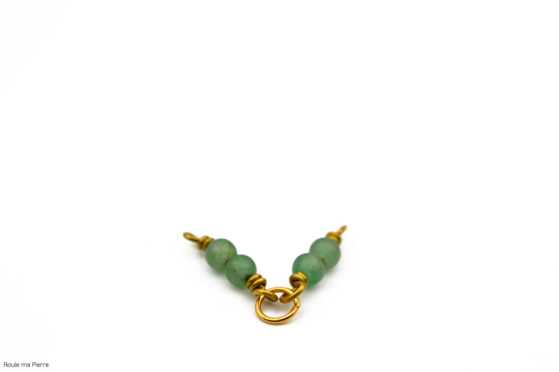 Personnalisation 2 perles Agate verte