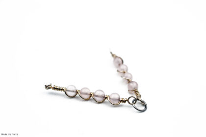 Personnalisation 4 perles Quartz rose