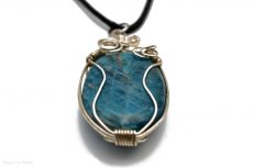 pendentif Apatite bleue sertie Organique