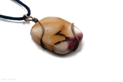 Pendentif Jaspe Mokaite sertissage concept