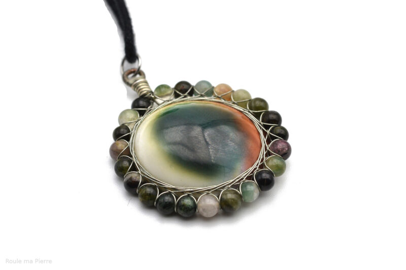 Pendentif Shiva Eye perles d'Agate