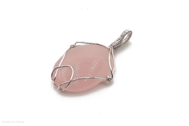 Pendentif Quartz Rose Art Déco concept